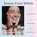 WONDERCOW Hair Skin and Nails Vitamins w/Bovine Colostrum, Collagen, Hyaluronic Acid, Biotin, Zinc, & Lactoferrin┃Supports Faster Hair Growth, Stronger Nails and Glowing Skin (30 Servings, Capsule) Infinity Warehouse