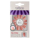 Nailene So Chic Short Artificial Nails, Pink High Gloss – Fake Nail Kit with 28 Nails (12 Sizes) and Nail Glue Included – Designed for Comfort & Natural Look – False Nails with up to 7 Days of Wear Nailene