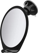 HoneyBull Shower Mirror Fogless for Shaving - with Suction, Razor Holder for Shower & Swivel, Mirrors, Shower Accessories, Bathroom Mirror, Bathroom Accessories, Holds Razors for Men (Black) HONEYBULL