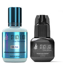 Eyelash Extension Glue + Gel Remover - Stacy Lash 5 ml / 0.5-1 Sec Drying time/Retention – 7 Weeks/Maximum Bonding Power/Professional Use Only Black Adhesive/Gel Remover/ 15 ml/GBL Free/Fast Lash Adhe STACY LASH