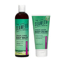 The Seaweed Bath Co. Lavender 12oz Body Wash and 6oz Body Cream, Natural Organic Bladderwrack Seaweed, Paraben Free The Seaweed Bath Co.
