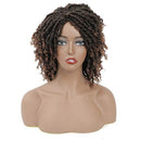 6" Black Short Dreadlock Wigs Braided Wigs for Black Women Kinky Twist Braiding Hair Faux Locs Crochet Hair Costume Cosplay Wigs Low Temperature Synthetic Fiber 200g(Brown) N/P