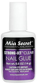 Mia Secret Strong-Jet Brush On Clear Nail Glue 335 - Ideal to adhere crystals over any acrylic and gel surface Mia Secret