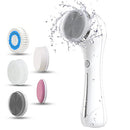Facial Cleansing Brush with Dual Back Face Massage, Electric Spin Facial Brush with 5 Different Brush Heads for Deep Cleansing, Gentle Exfoliating, Removing Blackhead and Massaging P PRETIRENO