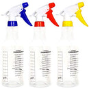 Youngever 3 Pack Empty Spray Bottles, Spray Bottles for Cleaning Solutions, All - Purpose with Clear Finish, Pressurized Sprayer, Adjustable Nozzle, Printed Measurements and Checkbox (32 Ounce) Youngever