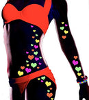 Sasswear Blacklight Heart Body Stickers - Neon, 40/pk Sasswear