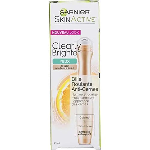 Garnier SkinCare Active Clearly Brighter Tinted Eye Roller, Light Medium, 0.50 Ounce Multicolor Garnier SkinCare