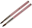 Beaute Galleria 2 Pieces Kolinsky Sable Round Acrylic Nail Art Brush Set, Manicure Detail Painting Nail Art Pen (Size 8, 12) BEAUTÉ GALLERIA