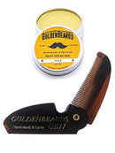 Moustache Wax & Folding Small Comb Get The Best Moustache Wax KIT with a 3" Folding Comb at Best Price.A Must to use for Your Moustache Golden Beards Kobenhavn BALM GROOMING OIL