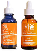 Korean Skin Care Serum Set - Contains Potent Vitamin C Daytime Serum PLUS Korean Snail Nighttime Serum With Hyaluronic Acid & Centella Asiatica - Proven to Give You That Healthy, Youthful Glow. SeoulCeuticals