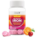 OLLY Delightful Iron Chewable Tablet, Iron Supplement from AB Fortis, Fruit Punch Flavored, 30 or 20 Day Supply - 60 Count Infinity Warehouse
