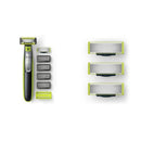 Philips Norelco OneBlade Face + Body hybrid electric trimmer and Replacement Blade, 3 Count Philips Norelco