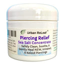 Urban ReLeaf Piercing Relief Sea Salt Concentrate AFTERCARE ! Safely Clean, Soothe & Gently Heal New Irritated & Keloid Bump Piercings. Effective Non-iodized Dead Sea Salt, Tea Tree Rosemary Urban ReLeaf