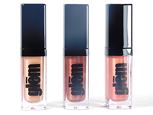 glēm, 3pc Mini Gift Set, Smooch Collection Vitamin E Lip Gloss, in Gift Box (Snowy Day) glēm