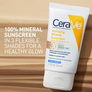 CeraVe Hydrating Mineral Sunscreen SPF 30 with Sheer Tint, Tinted Mineral Sunscreen with Zinc Oxide & Titanium Dioxide, Blends Seamlessly For Healthy Glow, Light, 1.7 Oz Infinity Warehouse