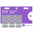joy Womens Razor Blade Refills, 12 Count, Purple, Lubrastrip to Help Avoid Skin Irritation Joy