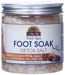 Okay Himalayan Pink Salt Foot Soak With & Tea Tree Oil, lavender, 20 Ounce Okay