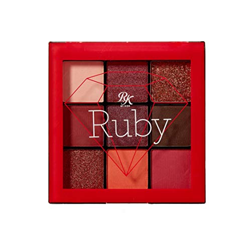 Ruby Kisses Eye Shadow Palette, 9 Shadows (1 PACK, Ruby) Ruby Kisses