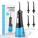 Water Flosser Cordless Teeth Cleaner, Dental Oral Irrigator with DIY Mode, Rechargeable Water Flosser for Braces, Bridges, Implants Care, IPX7 Waterproof with 4 Interchangeable Jet Tips Zerhunt