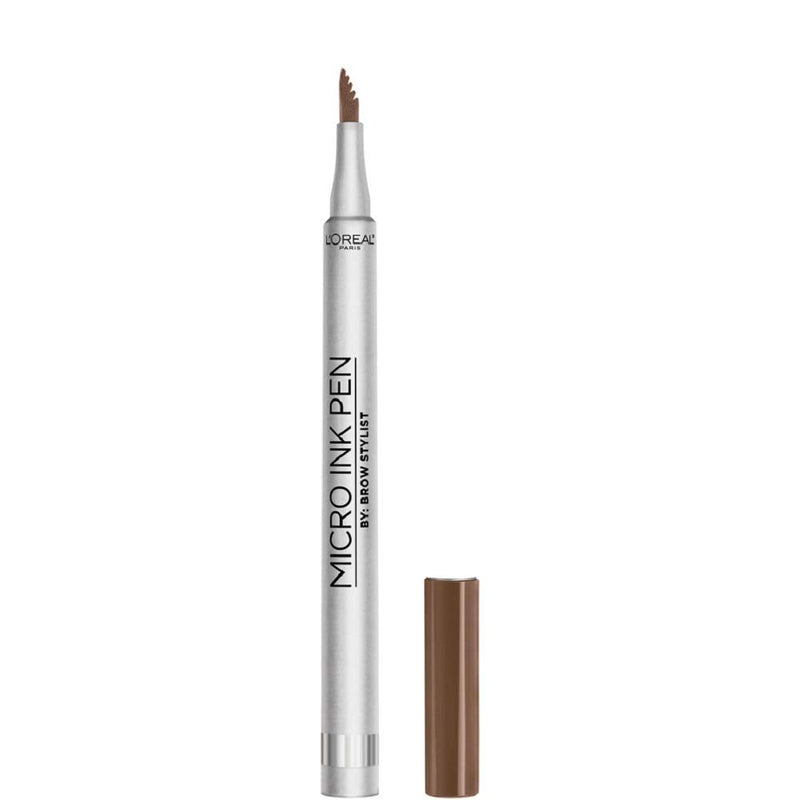 L'Oreal Paris Micro Ink Pen by Brow Stylist, Longwear Brow Tint, Hair-Like Effect, Up to 48HR Wear, Precision Comb Tip, Light Brunette, 0.033 fl; oz. L'Oreal Paris