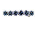 Faship Gorgeous Navy Blue Rhinestone Crystal Floral Small Hair Barrette Clip Faship