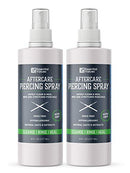 2 Pack Essential Values Piercing Aftercare Spray (8 OZ Per Bottle) - Natural & Gentle on Contact | Heals Piercing Wounds Quickly - Made in USA Essential Values Store