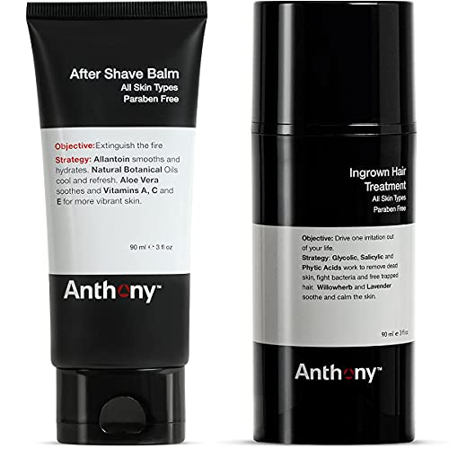 Anthony Ingrown Hair Treatment, 3 Fl Oz, and Anthony Aftershave Balm, 3 Fl Oz Anthony
