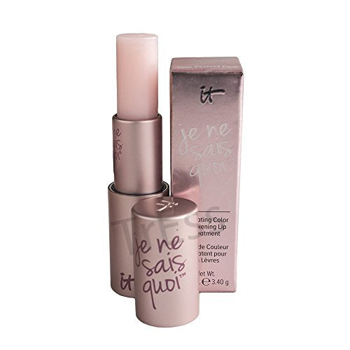 IT Cosmetics Je Ne Sais Quoi Lip Treatment, Your Perfect Pink - Anti-Aging Lip Balm - Reacts with Your Lips to Create a Customized Color - With Essential Oils & Antioxidants - 0.11 oz It Cosmetics