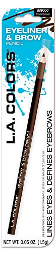 L.A. Colors 7" Eyeliner & Brow Pencil, Black Brown, 1 Ounce L.A. COLORS Store