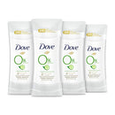 Dove 0% Aluminum Deodorant 24 Hours Odor Protection Cucumber and Green Tea with ¼ Moisturizers and 0% Alcohol 2.6 oz 4 Count Dove