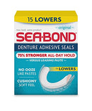 Sea Bond Secure Denture Adhesive Seals, Original Lowers, 15 Count (Packaging May Vary) Sea-Bond