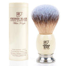 Luxury Shaving Brush for Men by VIKINGS BLADE, Ultra Heavy Acrylic & 316L Steel Handle, Super Strong Knot Backbone, Minimal Shedding, Fast Lather, Extremely Smooth & Plush on Skin (White Knight) Vikings Blade