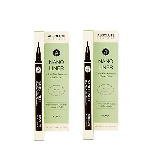 (Pack of 2) Absolute New York Liquid Liner Nano with Eyebrow Shaver Absolute New York