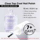 GELLEN Clear Nail Polish Top Coat, High Gloss Shine Top Coat Quick Air Dry UV-Resistant, Long Wear and Scratch Resistant, Chip Resistant, Protects Color & Nails, Non UV Gel, Hema Free, Non-toxic Infinity Warehouse