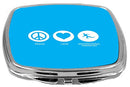Rikki Knight Peace Love Occupational Therapist Design Compact Mirror, Sky Blue, 2 Ounce Rikki Knight