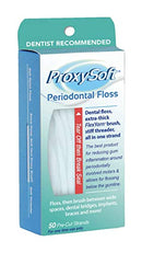 ProxySoft Periodontal Floss, 1 Pack - Dental Floss Threader, Braces Floss and Thick ProxyBrush for Daily Care of Periodontal Disease and Gum Health - Orthodontic Flossers for Braces and Teeth Proxysoft