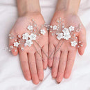 Asooll Bride Wedding Hair Pin Silver Flower Bridal Head Clip Rhinestone Crystal Headpiece for Women and Girls Asooll