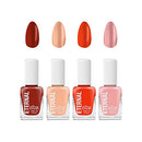 Eternal Collection – 4 Piece Set: Long Lasting, Quick Dry, Mirror Shine Nail Polish Set – Hardener, Bright and Shiny Finish - 0.46 Fluid Ounces Each Media Naranja Eternal