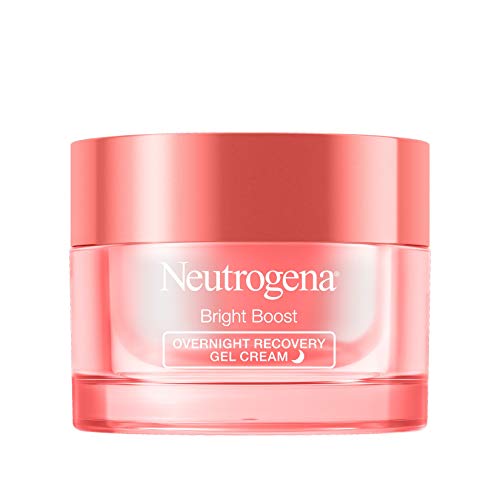 Neutrogena Bright Boost Overnight Recovery Gel Cream with Neoglucosamine, Brightening Nighttime Moisturizer, Oil-Free & Non-Comedogenic, 1.7 oz Neutrogena