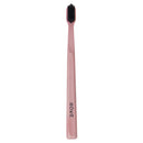 Boka Classic Toothbrush with Extra-Soft Activated-Charcoal Tapered Bristles | Bioplastic Handle | Includes Travel Cap | Dentist-Approved (Pink) Boka