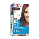 Revlon Total Color Permanent Hair Color, Clean and Vegan, 100% Gray Coverage Hair Dye, 40 Dark Brown, 3.5 oz REVLON