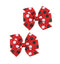 Small Baby Hair Clips,Toddler Hair Clips-2ct 3" Red Hair Bows for Girls-No Slip Grip Red Bows Metal Barrettes for Girls Teens Toddlers Kids,Baby Girl Hair Accessories (Red Ribbon) HipGirl