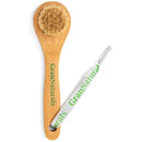 GranNaturals Manual Facial Brush Dry Brushing Scrubber - Natural Bristles for Exfoliation - Promotes Lymphatic Drainage, Deep Cleansing, Gentle Pore Cleaning for Glowing, Soft Skin - Wooden Handle GranNaturals