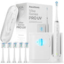 Vibe Series PRO – Ultra-Whitening Electric Toothbrush – 5 Modes & Smart Timers – UV Sanitizing Base – ADA Accepted (Optic White) Infinity Warehouse