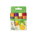Badger - Classic Lip Balm Green Box, Made with Organic Olive Oil, Beeswax & Rosemary, Natural Lip Balm Variety Pack, Certified Organic, Moisturizing Lip Balm, 2.4 oz each - 4 pack Badger