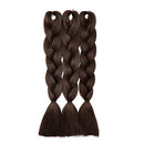 24 inch Jumbo Braiding Hair Jumbo Braid Hair Extensions Jumbo Box Braids Crochet Hair Long Rainbow Colorful for Women Kids DIY High Temperature Synthetic Fiber Medium Brown 6 Bundles Benehair