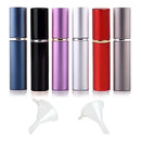 GOLF 6pcs 6ml Portable Mini Refillable Perfume Scent Aftershave Atomizer Empty Spray Bottle with 2 Funnel Filler for Travel Purse GOLF