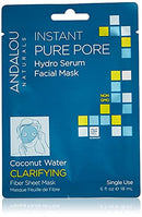 Andalou Naturals Instant Pure Pore Hydro Essence Mask, Coconut, 0.6 fl oz Pack of 6 Andalou Naturals