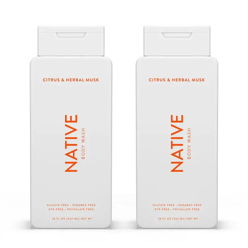Native Body Wash Contains Naturally Derived Ingredients | For Women & Men, Sulfate, Paraben, & Dye Free Leaving Skin Soft and Hydrated | Eucalyptus & Mint 18 oz - 2 Pk Infinity Warehouse