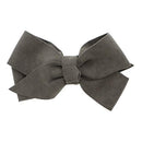 Suede Hair Bow For Girls -Olive Motique Accessories